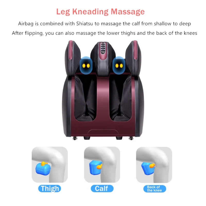 Masseur Électrique Premium Pieds et Jambes Vibration Chauffage et Pression d’Air