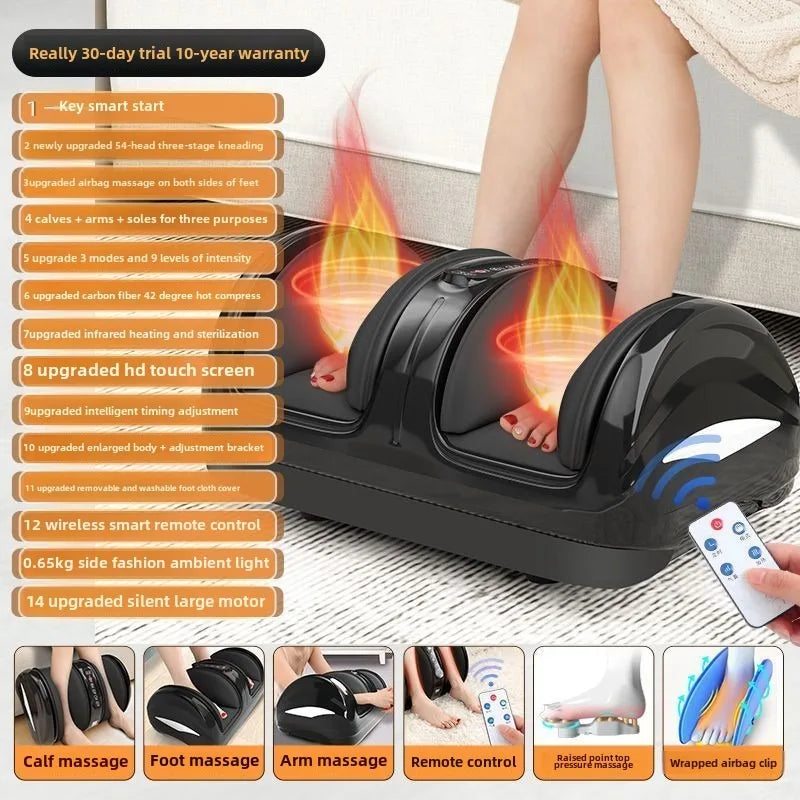 Appareil et Masseur Électrique Premium Pieds Jambes Vibration Chauffage Pression d’Air