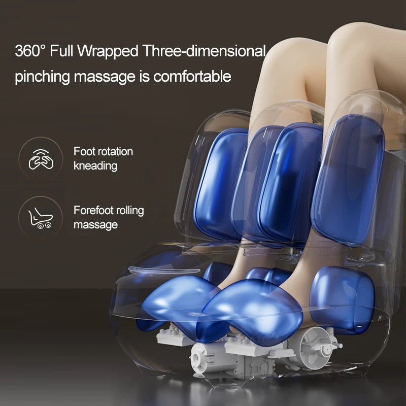 Appareil de massage électrique pour pieds et mollets avec chaleur et compression