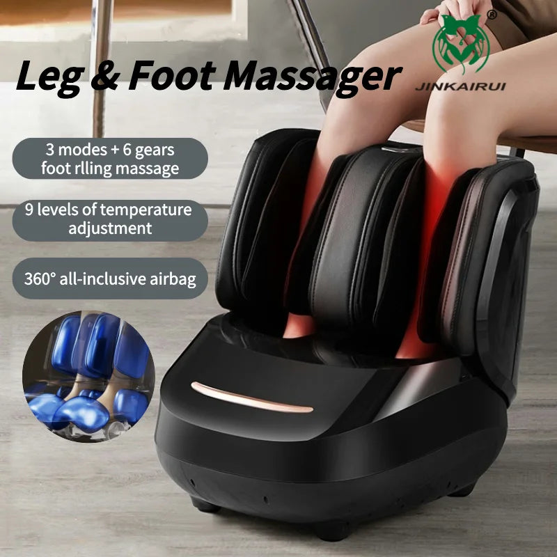 Appareil de massage électrique pour pieds et mollets avec chaleur et compression