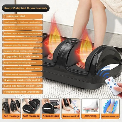 Appareil et Masseur Électrique Premium Pieds Jambes  Vibration Chauffage Pression d’Air