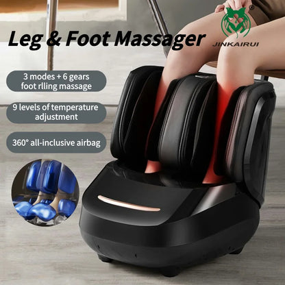Appareil de massage électrique pour pieds et mollets avec chaleur et compression